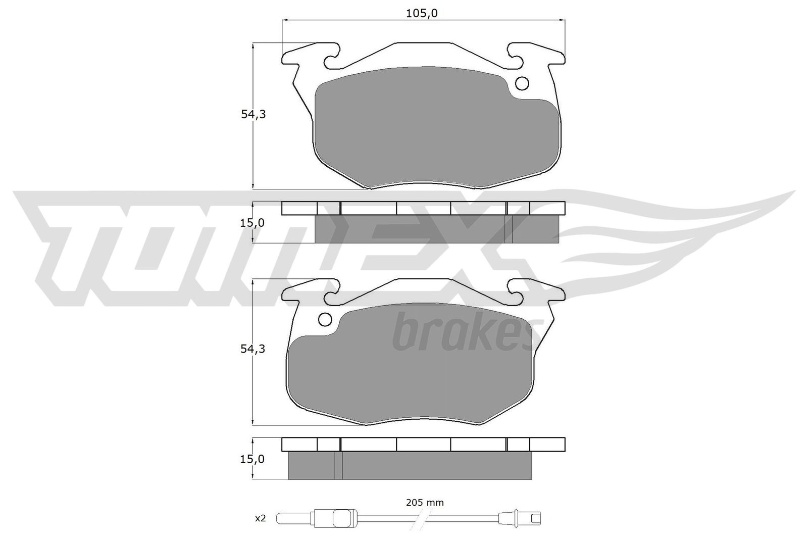 TOMEX Brakes TX 10-342 Sada...